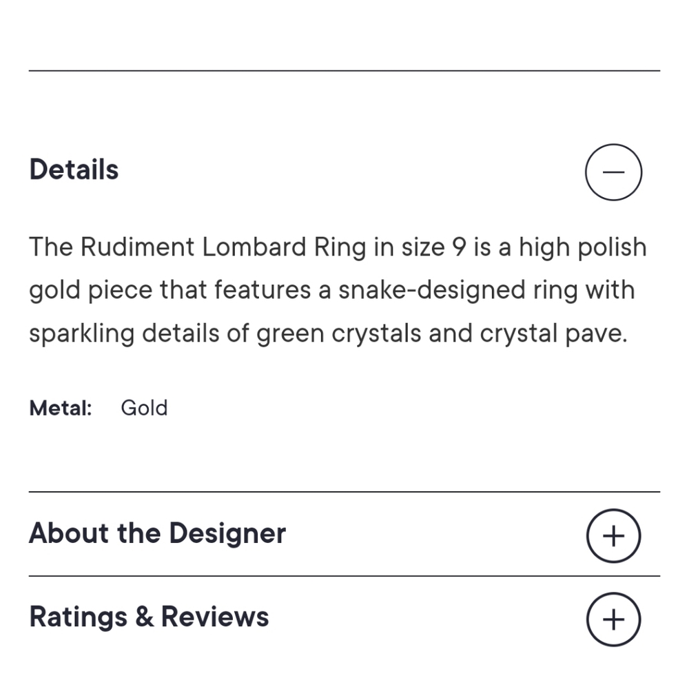 Lombard Ring - size 9- Rudment - Picture 7 of 8